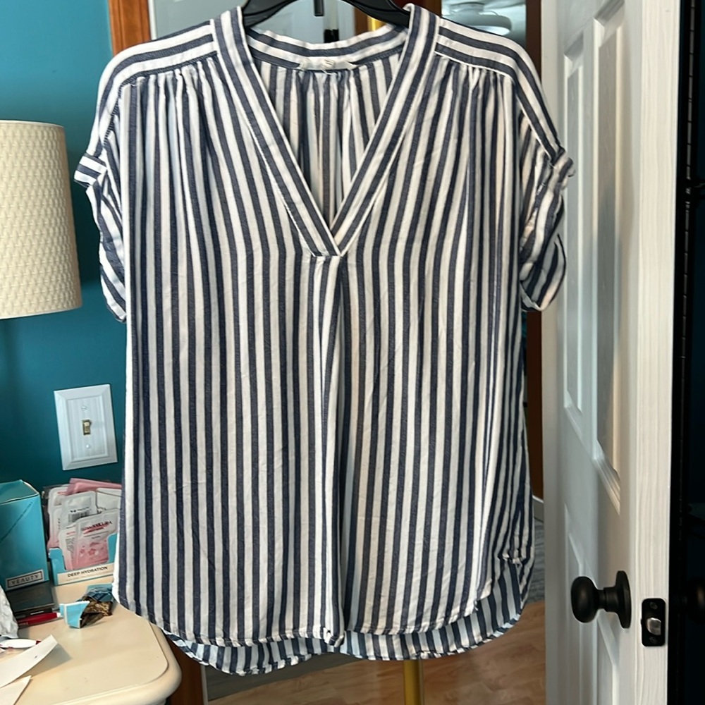 Workshop Republic, clothing, denim, and white stripe